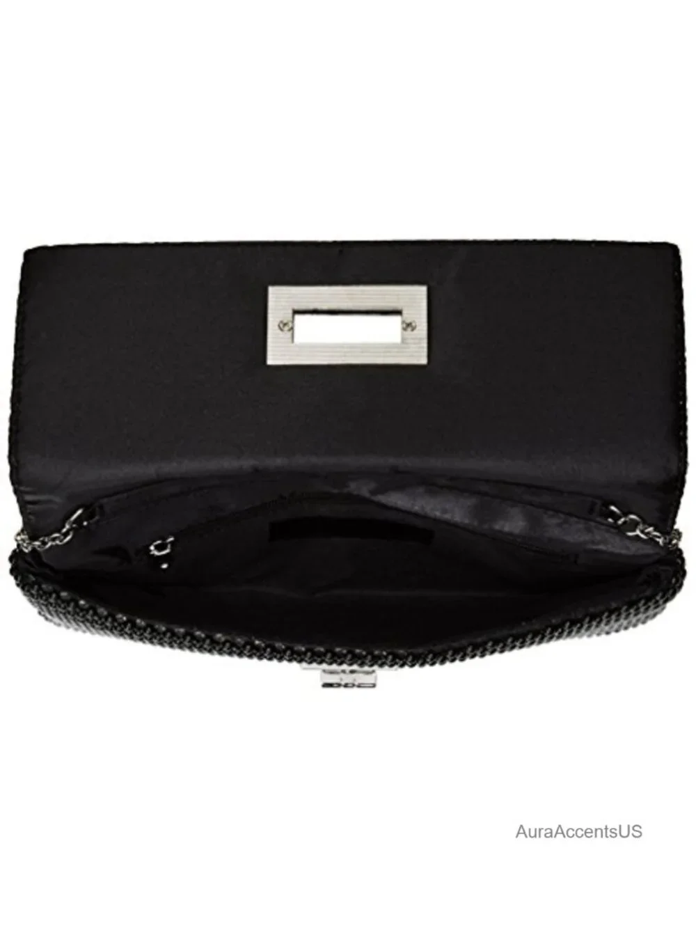 Sparkly Mesh Evening Clutch with Removable Shoulder Strap